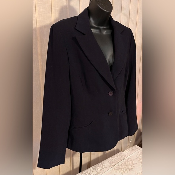 NWT! Rena Rowan Dark Navy Blue 2-Button Women’s Blazer Jacket SIZE 10 - Picture 6 of 12